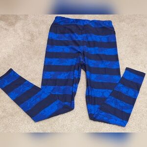 LuLaRoe Navy and Royal Blue Patterned Leggings